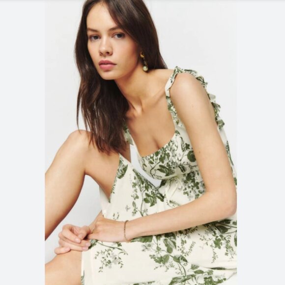Reformation Dresses & Skirts - NWT Reformation leni Sage Brush Dress L